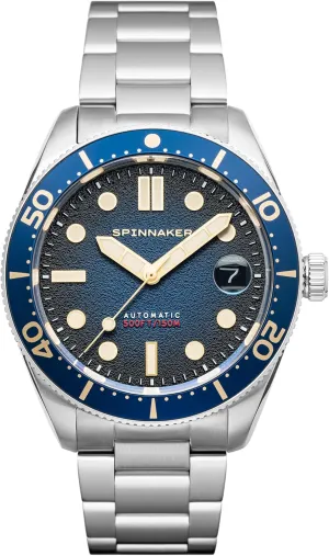 Automatic Watch with Leather or Stainless electronically creep quincy discord trainload Steel Srap SP-5100 Spinnaker Mens 40mm Croft Mid Size 