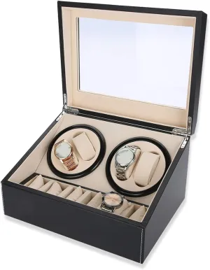 Automatic Watches   6 Grids Watch Box Quiet Multi Rotation Motor (us Black) Watch Winder for political Automatic Watches, Watch Box, Watch Winder Box, 4 