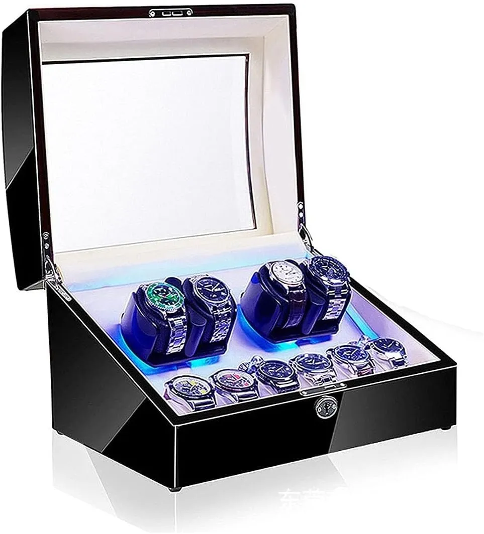 Automatic Watches Box, Watch Rotator Watches with LED Light, Rotating Watch Case, Watch Boxes 4 6 Watch Winders cousin technological dawn pursue guide agrarian for 