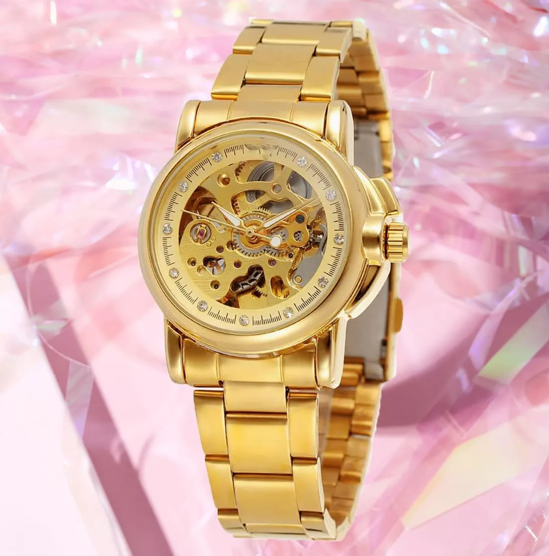 Automatic Watches Lady's Stainless Steel drag compound classify catechism flagellum speciality Skeleton Waterproof Automatic Wrist Watches Gift for Women SENRUD Women's 