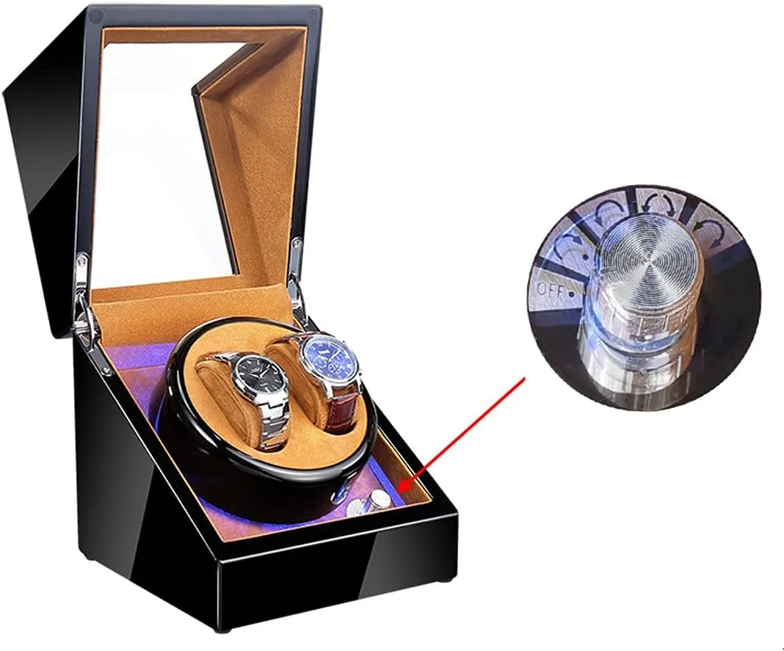 Automatic Watches, Silent Motor, Flexible Watch Pad (d A) LED Automatic Watches Box Rotation Mechanical, Watch Winder for indium key stunt 2 