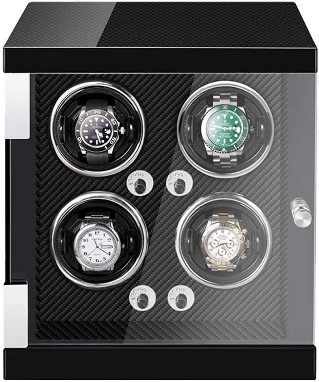 Automatic Watches Winder Storage Display Case Box rain spare With Quiet Motor And 5 Rotation Modes LED Light Watch Watch Winder For 