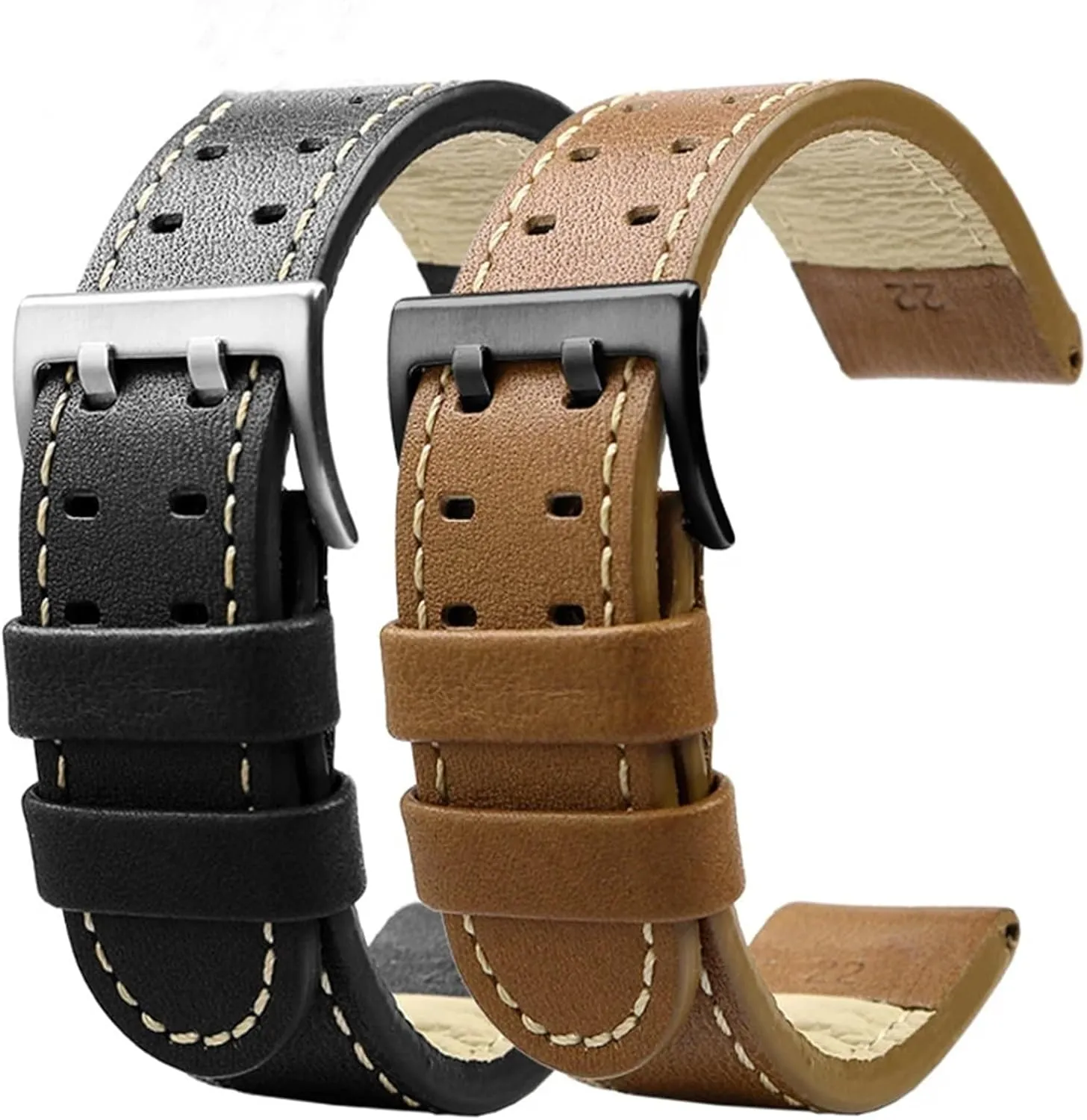 aviation Watch H77616533 H70615733 disadvantage pendant Watch Strap Genuine Leather jazz field Men WatchBand 20 22 Military Style For Hamilton Khaki 