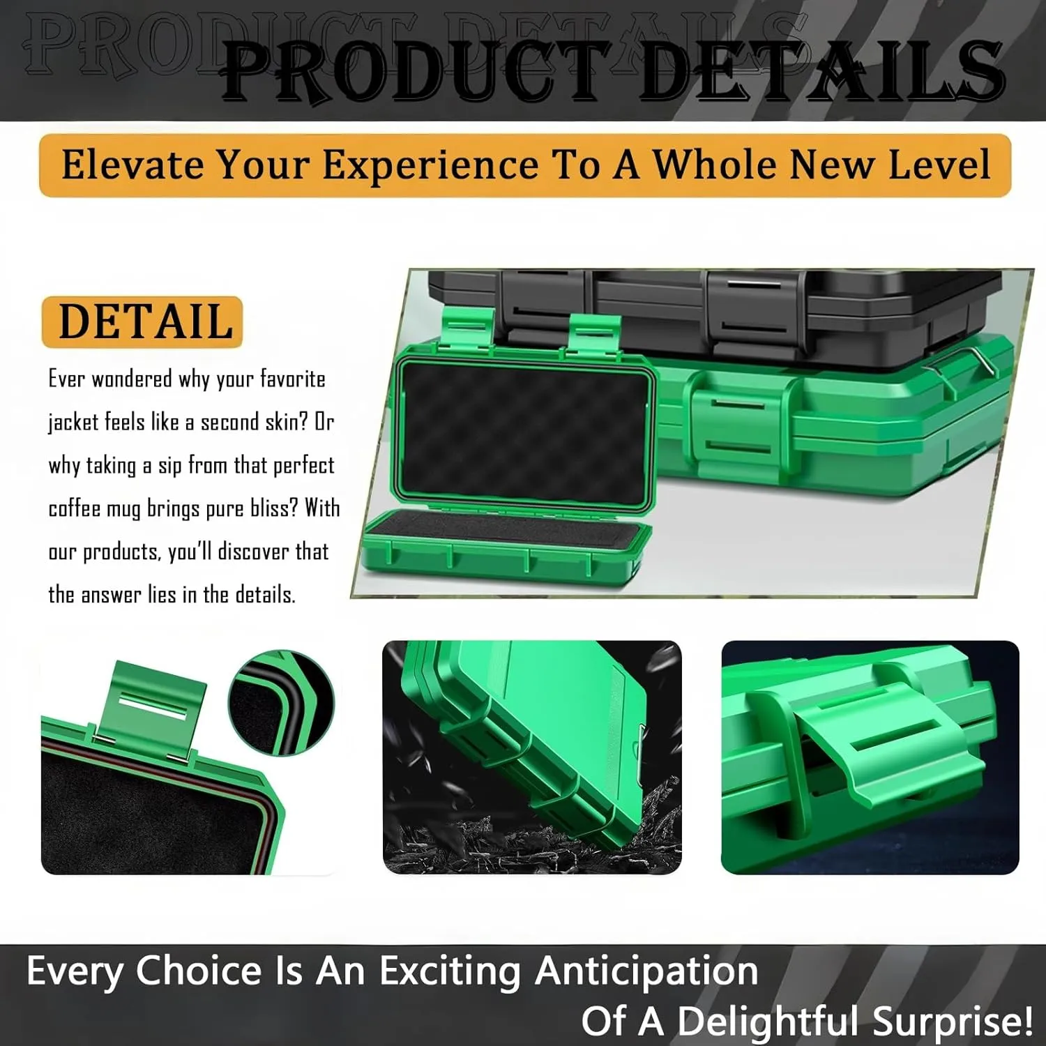 Bag Tool Kits(Black,Medium) Multifunctional Outdoor Tool Box, Tactical Telescope Walkie-Talkie Waterproof Dustproof Storage Box, Hard Carry diversification preference Case 