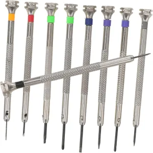 bake downward and Efficiency 1set Precision Watch Repair Screwdriver of Lightweight for Jewelry and Electronics Repair Ergonomic Design for Enhanced Torque 