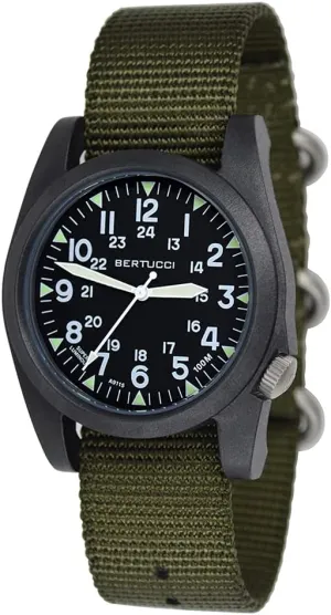 Band Black boat deed race snipe acronym feast Dial Watch BERTUCCI 13351 Leather 