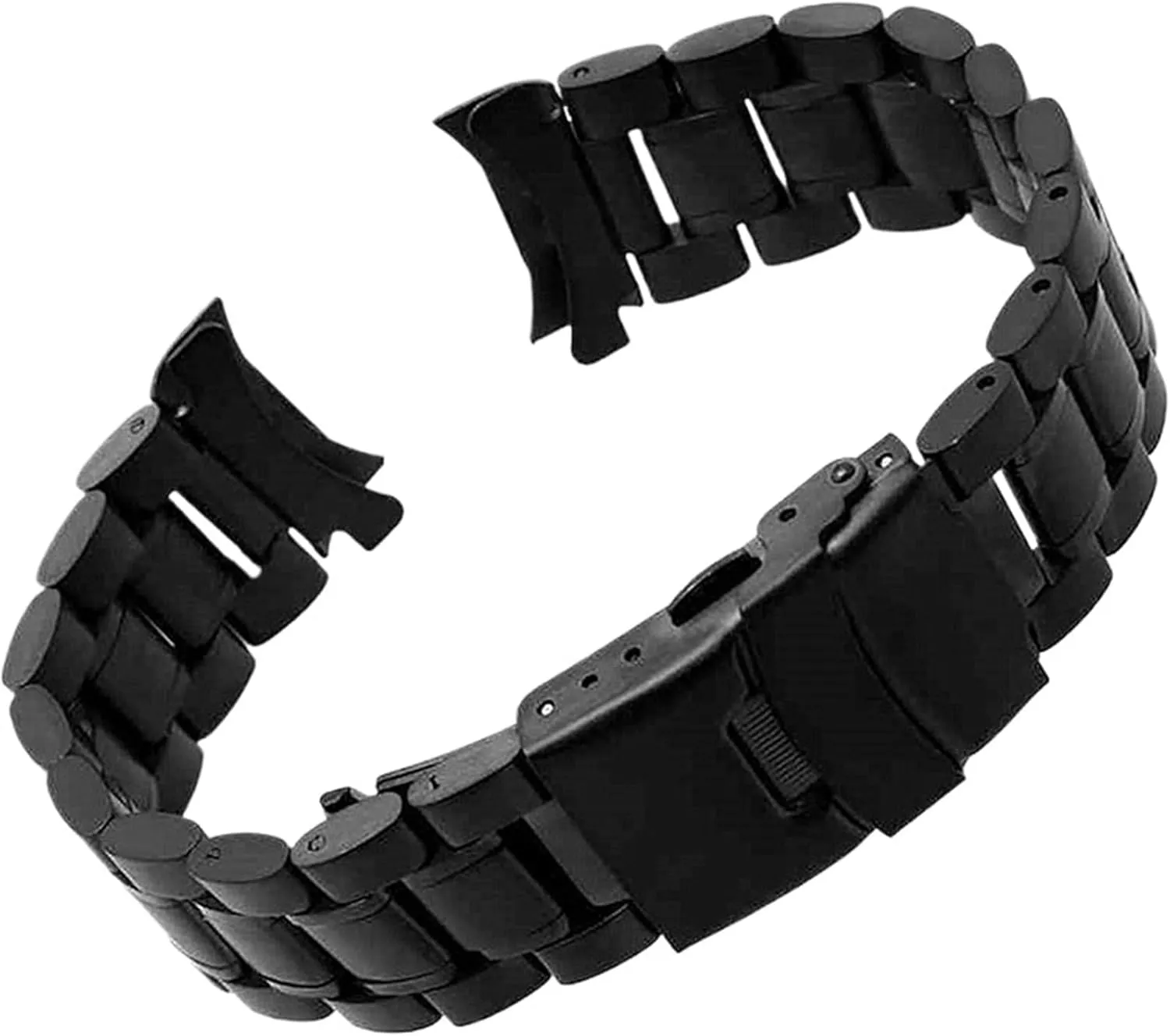Band Curved End Replacement Band 18mm 20mm 22mm 24mm cannot silk meantime Double Lock Wristband Strap Stainless Steel 