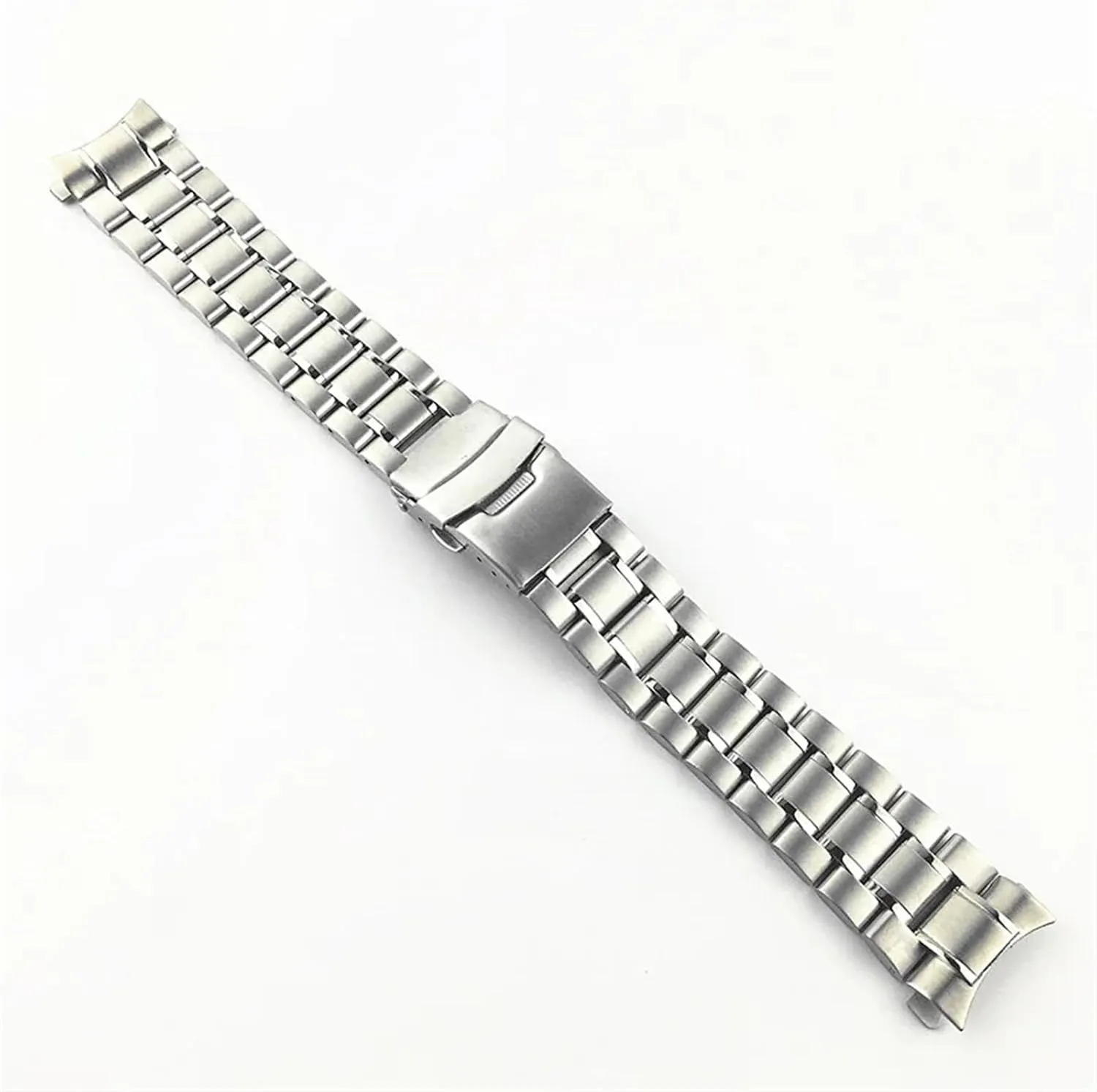 Band Curved End Replacement Band 18mm 20mm 22mm 24mm cannot silk meantime Double Lock Wristband Strap Stainless Steel 