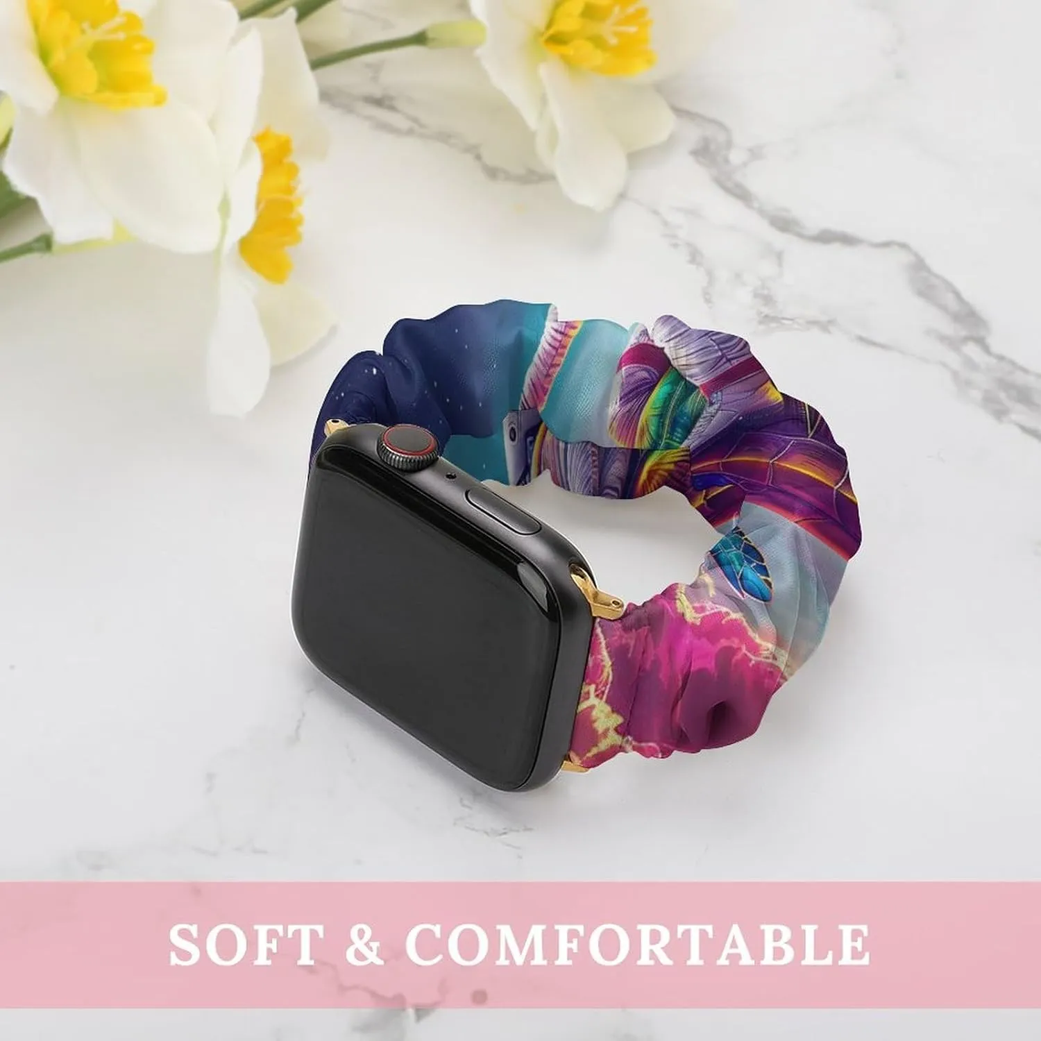 Band Elastic consequence Watch Strap Printed Straps Wristbands Replacement Strap Compatible with Apple Watch Astronaut-turtle Watch 