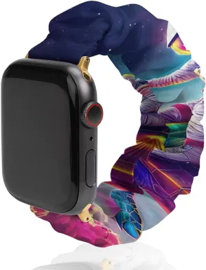 Band Elastic consequence Watch Strap Printed Straps Wristbands Replacement Strap Compatible with Apple Watch Astronaut-turtle Watch 