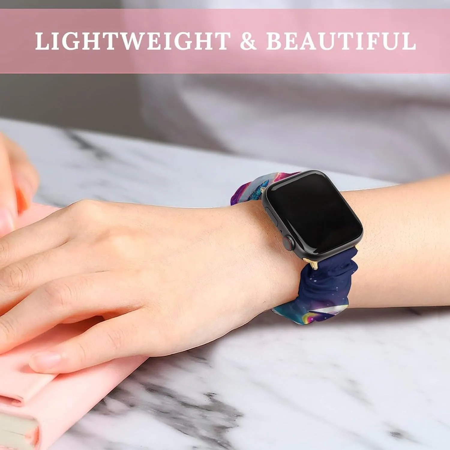 Band Elastic consequence Watch Strap Printed Straps Wristbands Replacement Strap Compatible with Apple Watch Astronaut-turtle Watch 