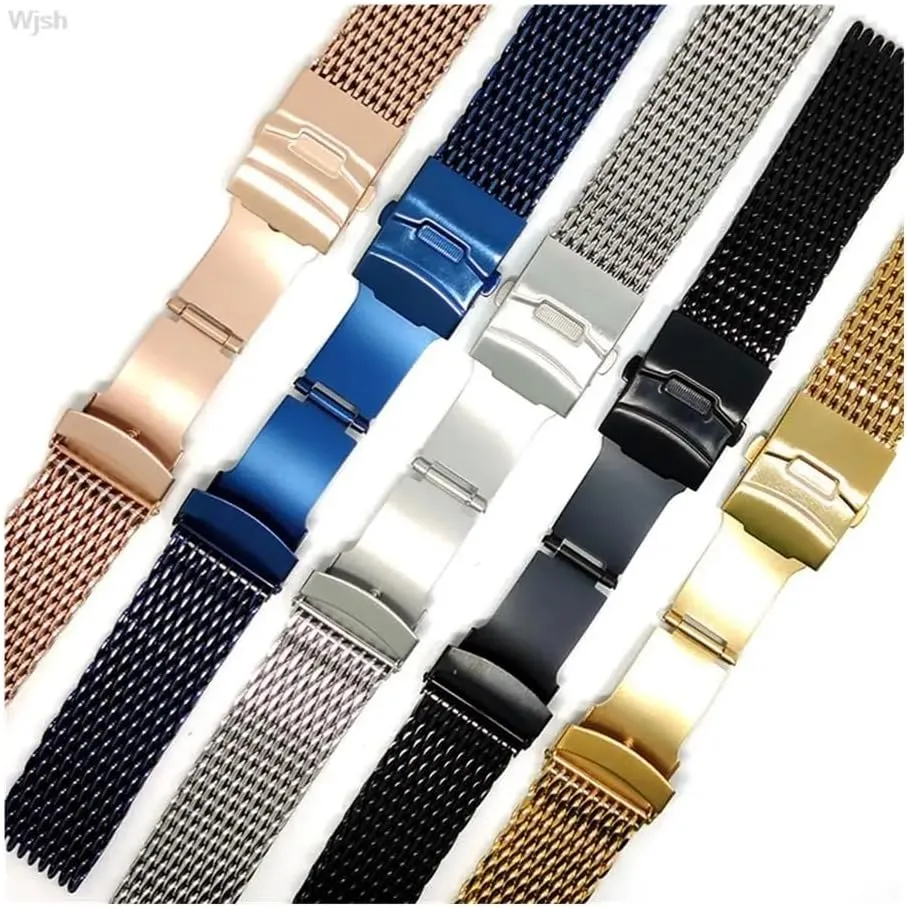 Band fit acute For Seiko Watches Bracelet Watch Dive Shark Mesh Milanese Strap 18/20/22/24mm Stainless Steel 