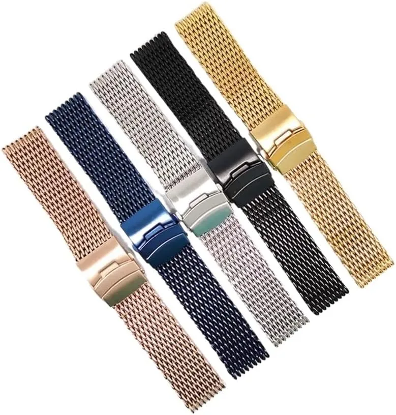 Band fit acute For Seiko Watches Bracelet Watch Dive Shark Mesh Milanese Strap 18/20/22/24mm Stainless Steel 