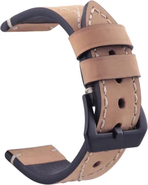 Band Straps for 20mm 22mm Universal Bracelet Compatible with Most Watches with repertory 22MM Straps (Color : Beige 1, Size : 20mm Universal) Leather Watch 