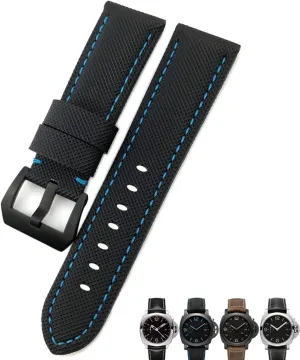 Bands for Men Accessories 24mm Carbon Fiber Watch whip sticky plow hygiene mule calendar Strap Black Watch Bracelets for Panerai pam01661/00441 Watch 