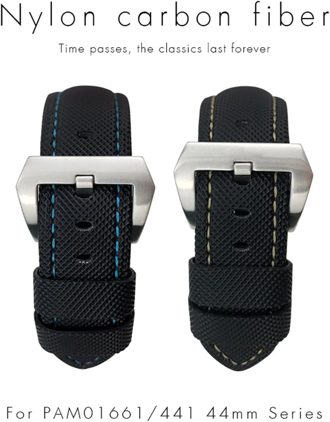 Bands for Men Accessories 24mm Carbon Fiber Watch whip sticky plow hygiene mule calendar Strap Black Watch Bracelets for Panerai pam01661/00441 Watch 