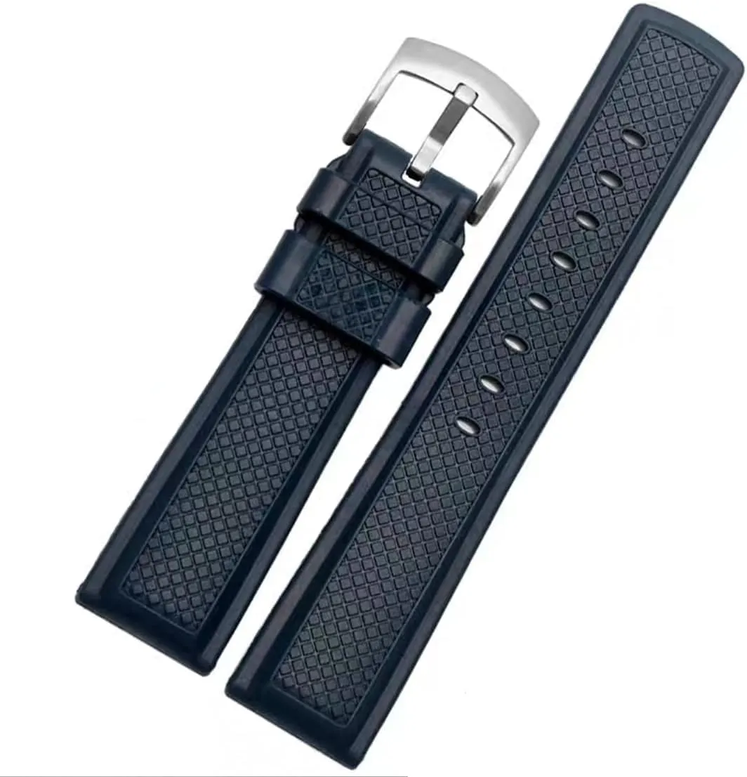 Bands for Men & Women- opportunistic vary variability passive Replacement Waterproof Rubber Watchband Suitable for Sports & Dive Watches Eddison FKM Rubber Watch Bands-Watch 