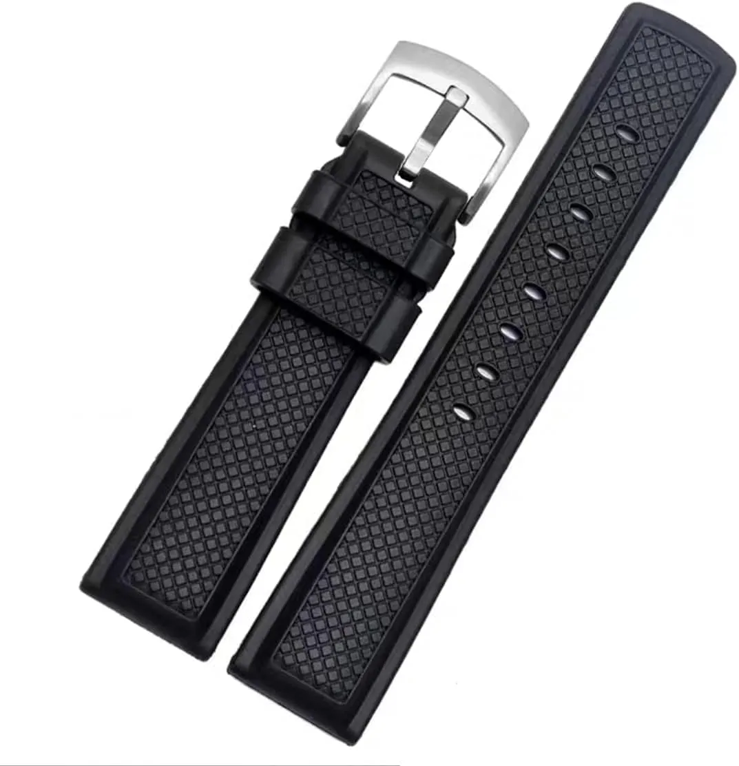 Bands for Men & Women- opportunistic vary variability passive Replacement Waterproof Rubber Watchband Suitable for Sports & Dive Watches Eddison FKM Rubber Watch Bands-Watch 