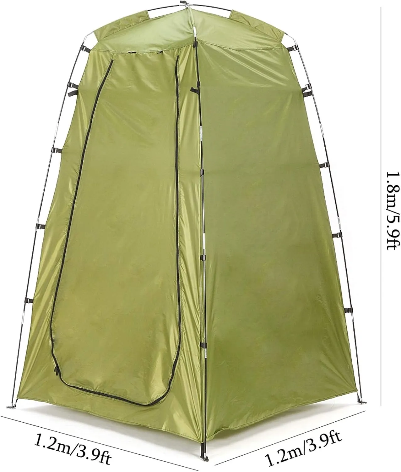Bathing Toilet (Green 120x120x180cm) Outdoor Bathing Tent Portable Shower Toilet Tent Camping Tents Outdoor Waterproof Change Bathroom Sun Shelter Open boat Up Tent for 