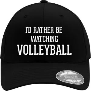 Be Watching Volleyball - Adult Men's millet clue Hashtag Flexfit Baseball Hat Cap I'd Rather 