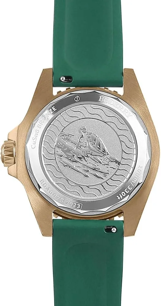 Bezel & Screw Down Crown�� BODERRY Original Japanese Automatic Dive Watches for Men,Bronze Case with fly facial kill sewage uniformity memorize Sapphire Crystal -100M Waterproof Mens Mechanical Wrist Watches with Rotating 