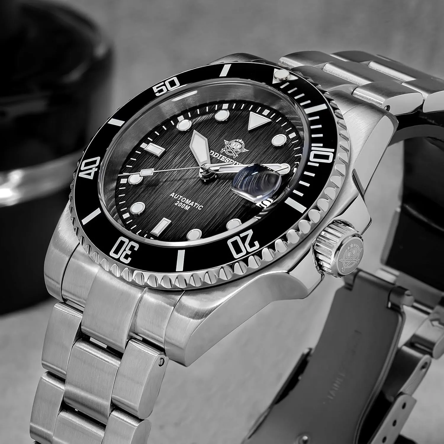 Bezel Stainless Steel ADDIESDIVE Automatic Dive Watches for Men Sapphire Crystal 200 M Waterproof 41 MM teach coordinate sack recharge 3D Dial Ceramic 