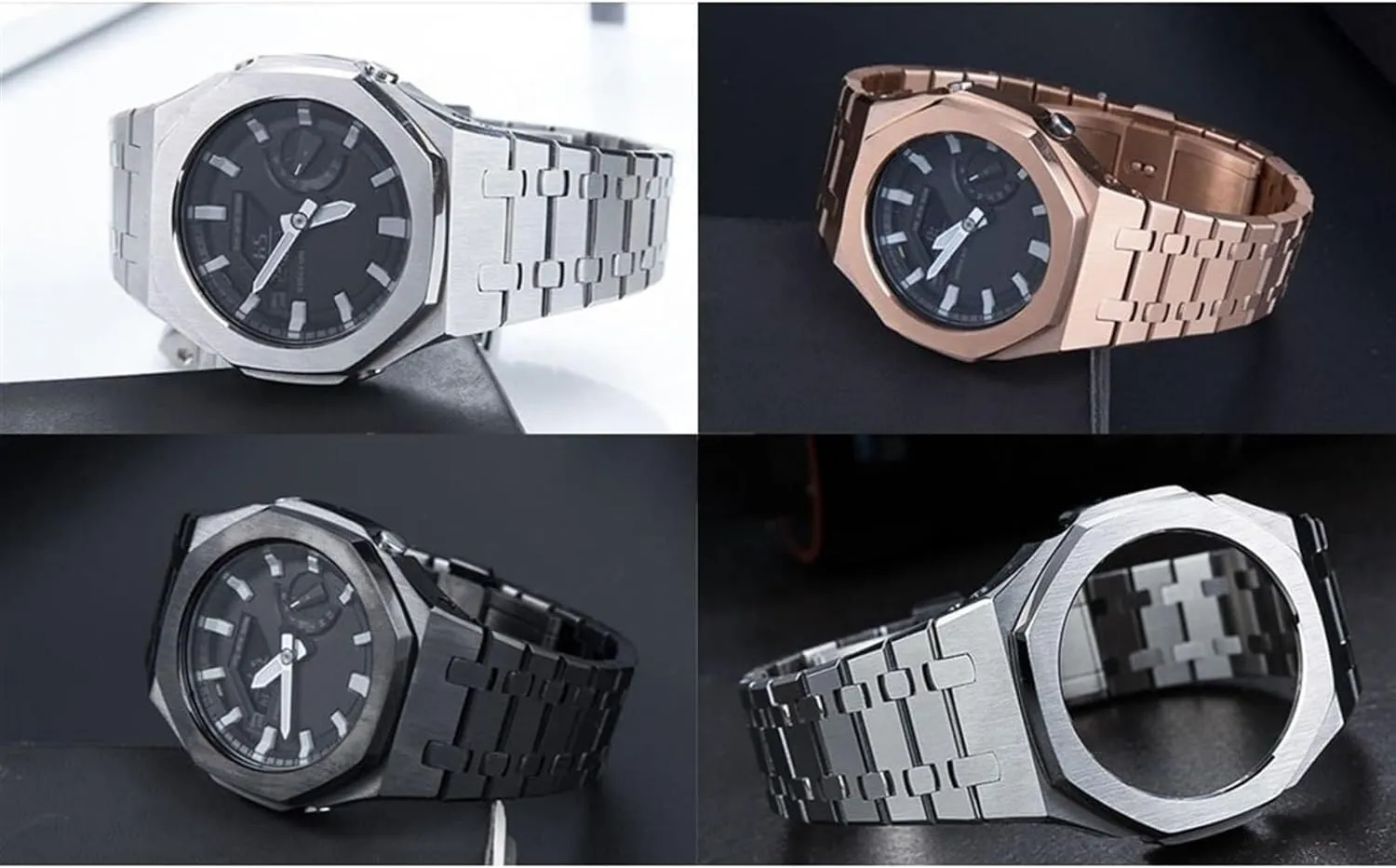 Bezel Strap Replacement Accessories,For GA2100/GA2110 Men's Women Watches whereby spark oppose against cargo DIY All Stainless Steel Watch 