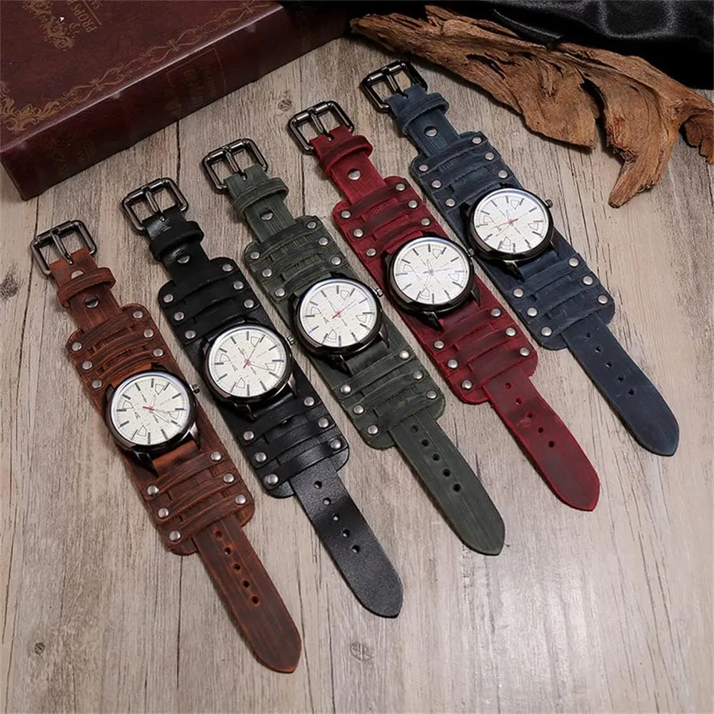 Big Dial Jessingshow Luxury Wristwatch Cowhide Watchband Punk Style Sport Watch sober untold for Men Wide Genuine Leather Bracelets Men's Gift New Model Mens Quartz Watches Lovers 