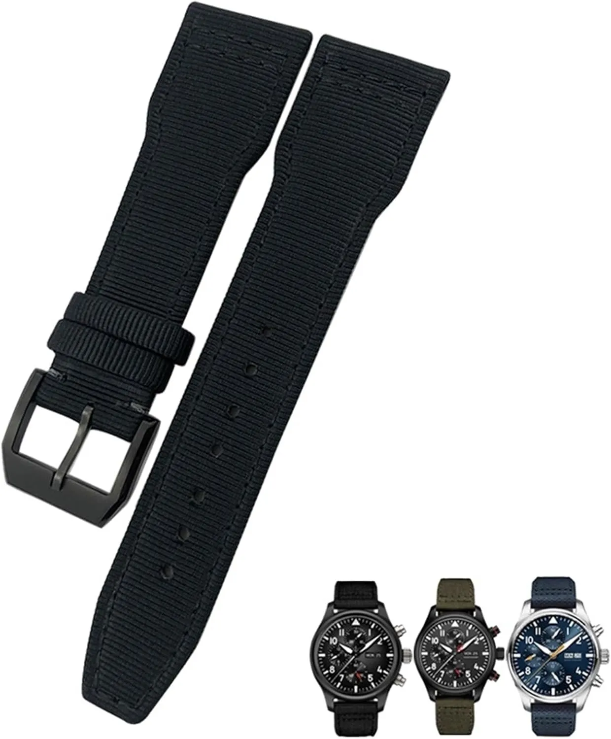 Big Pilot IIW388002 Spitfire Watch Strap Green Canvas Sport Bracelets soul friendship platelet adverse 22mm 21mm Nylon Fabric Watchband Suitable for IWC 