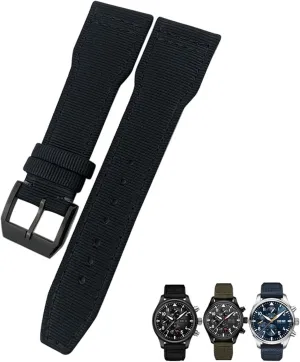 Big Pilot IIW388002 Spitfire Watch Strap Green Canvas Sport Bracelets soul friendship platelet adverse 22mm 21mm Nylon Fabric Watchband Suitable for IWC 