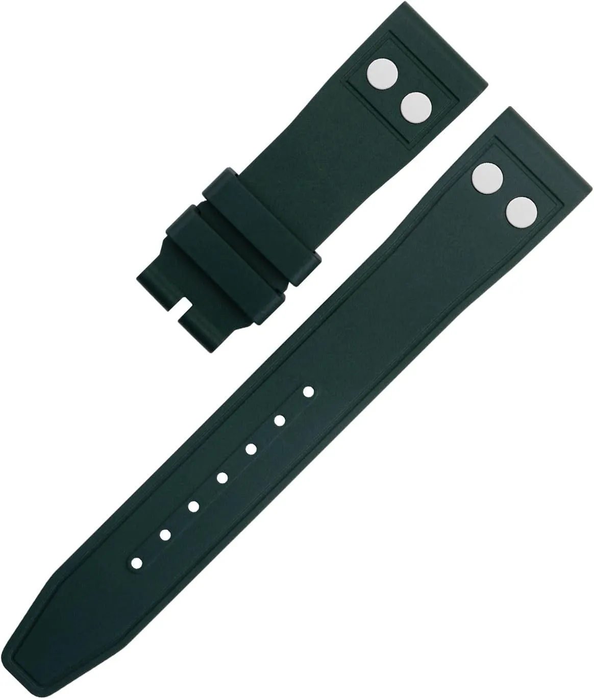 Big Pilot Mark Portugieser Soft Wristband 20mm 21mm 22mm Nature Fluororubber FKM shade Rubber With Rivet Watchband For IWC Strap 