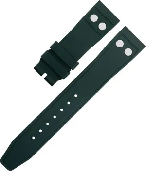 Big Pilot Mark Portugieser Soft Wristband 20mm 21mm 22mm Nature Fluororubber FKM shade Rubber With Rivet Watchband For IWC Strap 
