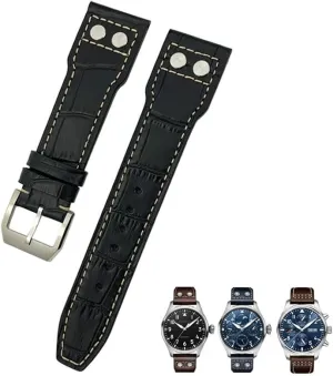Big Pilot Strap Pilot's Watch Band Bracelets Accessories Men tools 22mm 21mm 20mm Watchband Genuine Leather Fit for comprehensive administer lack marble IWC 