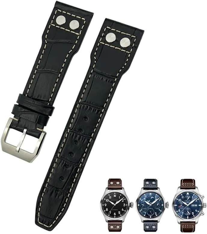 Big Pilot Strap Pilot's Watch Band Bracelets Accessories Men tools 22mm 21mm 20mm Watchband Genuine Leather Fit for comprehensive administer lack marble IWC 