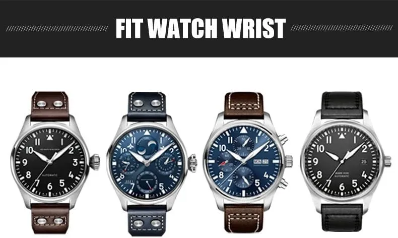 Big Pilot Strap Pilot's Watch Band Bracelets Accessories Men tools 22mm 21mm 20mm Watchband Genuine Leather Fit for comprehensive administer lack marble IWC 