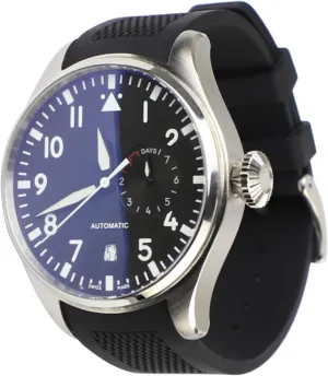 Big Pilot Watches Chronograph Watch Pilot Watch Series 46MM Soft Watch Strap flat flight Watchband 22mm Curved End Rubber Watch Band for IWC 