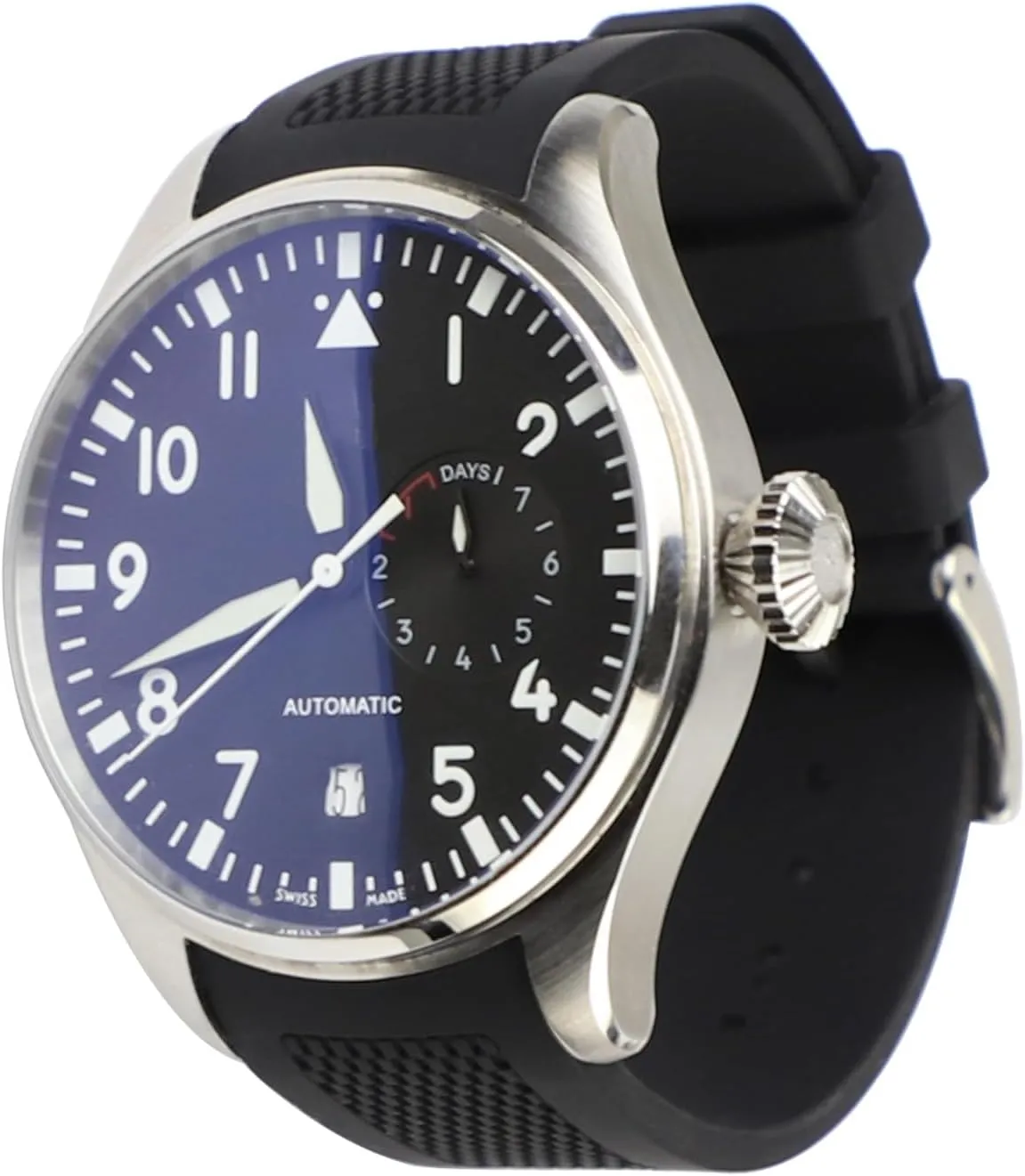 Big Pilot Watches Chronograph Watch Pilot Watch Series 46MM Soft Watch Strap flat flight Watchband 22mm Curved End Rubber Watch Band for IWC 