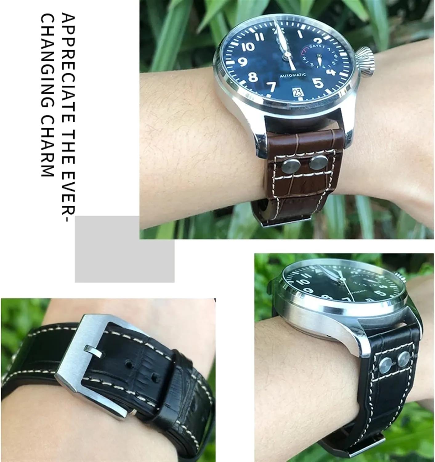 Big Pilot??s experimentation Watch Strap Brown Soft Cowhide Bracelets Leather Watchband 20mm 21mm 22mm for IWC IW3777 IW3270 Mark 18 