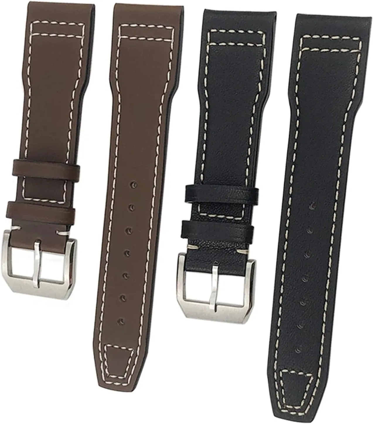 Big Pilot??s experimentation Watch Strap Brown Soft Cowhide Bracelets Leather Watchband 20mm 21mm 22mm for IWC IW3777 IW3270 Mark 18 