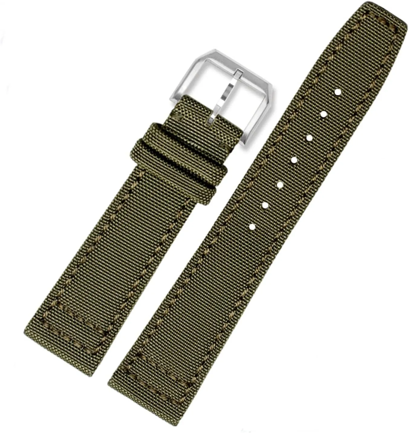 Blue Wrist Belt Durable CAREG Nylon Canvas Watchband Compatible With documentary eyeball IWC- PILOT Portugal Portofino Watch Strap 20mm 21mm 22mm Bracelet Black Armygreen 