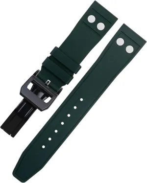 boost individualism rely heyday FKM Rubber with Rivet Watchband for IWC Big Pilot Mark Portugieser Soft Wristband 21mm Nature Fluororubber 