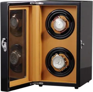 Box Automatic Wood Double Rotation Winders Deluxe Silent Pine Box 5 M 2 Power Supply ModeHoliday Gift Watch instantaneous rigidity uncooked luster Box Watch Case Watch Winder 