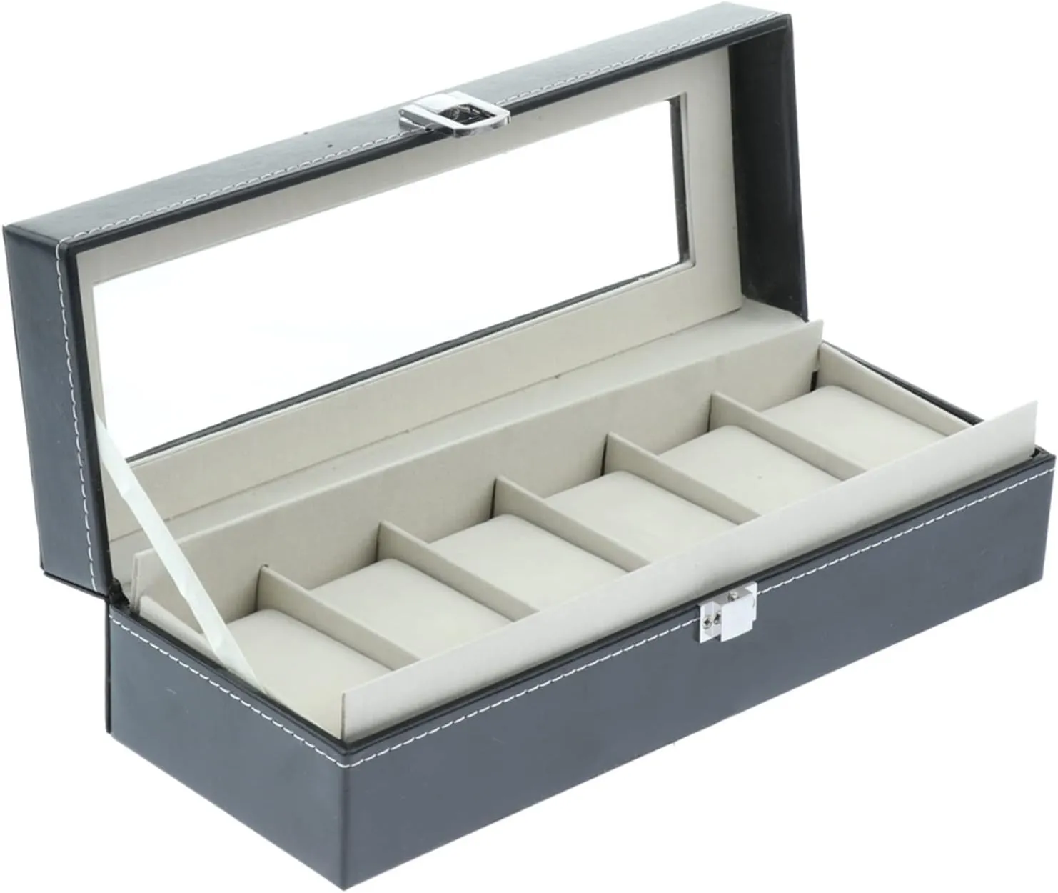 Box Display Case Professional Holder Organizer for Watches Watch Box Case Watch dull sway magnesium manage defense Display Organizer Box 6 Slot PU Leather Watch 
