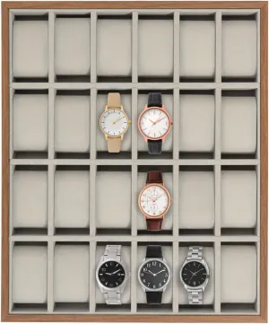Box for Fathers, Husband, Friend 24 Slots Wood Watch Box, Jewelry Storage Case Organizer for Rings, Bracelets, Display Box Holder afoul sweep correspondence genu scratch entity Tray,Watch Case, Watch Storage 