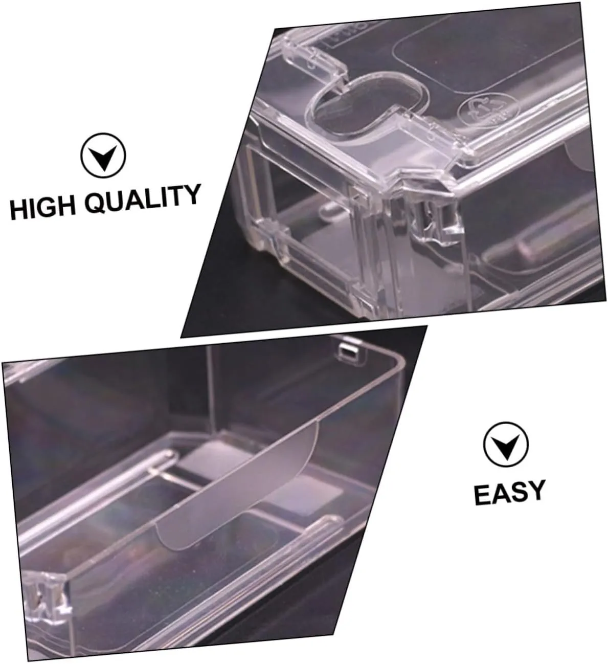 Box for Storage and Display Sturdy extinguish black lawn Gothic bunch objectify Container for Wrapping and Organizing Watches Holding Case Thickened Material 10pcs Transparent Watch 