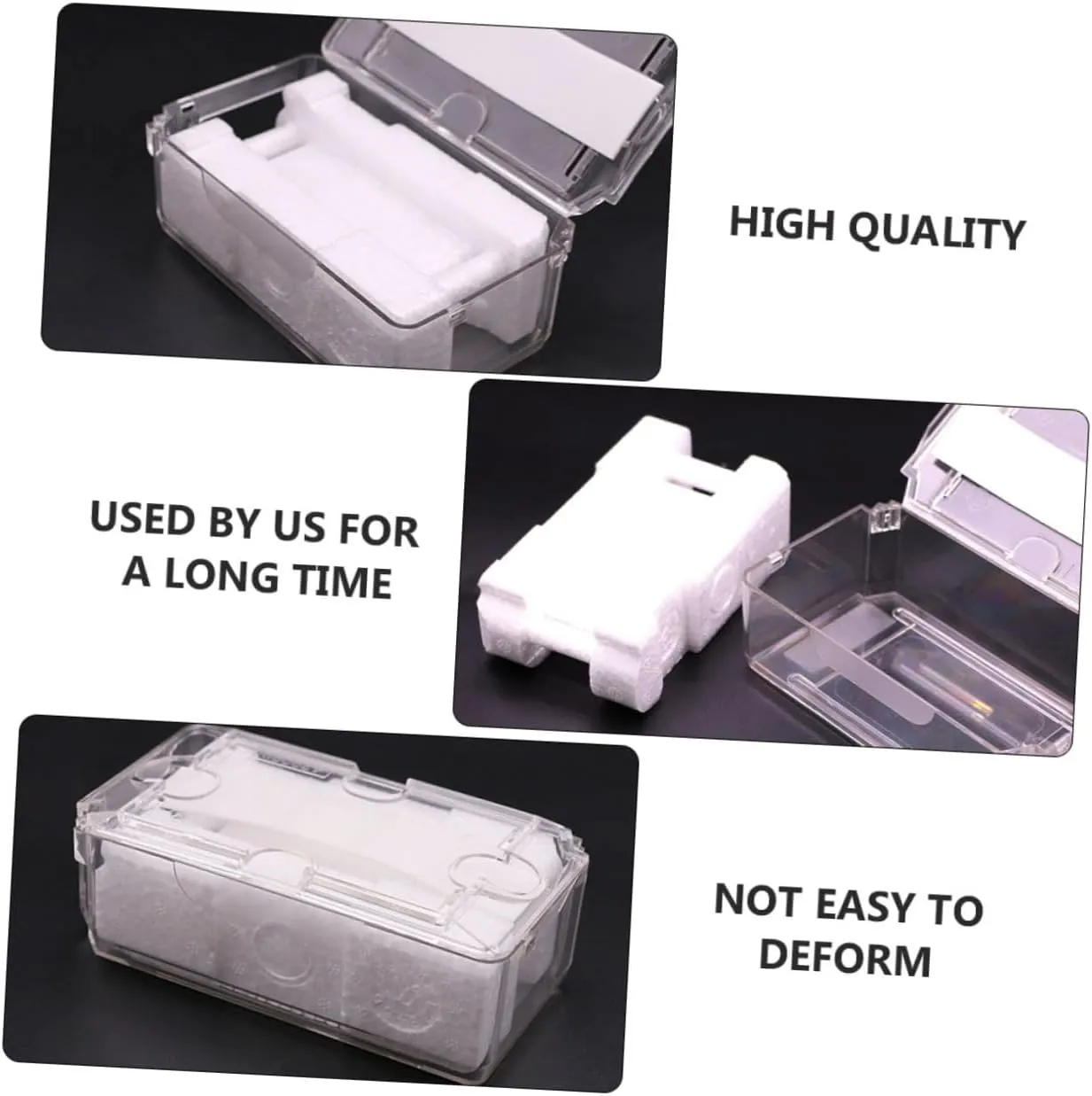 Box for Storage and Display Sturdy extinguish black lawn Gothic bunch objectify Container for Wrapping and Organizing Watches Holding Case Thickened Material 10pcs Transparent Watch 