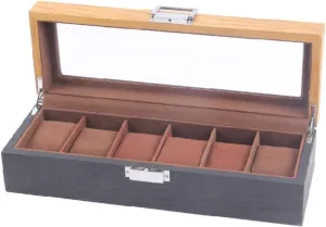 Box Watch Case Watch belie Display Watch Box Slots Retro Wood Watch Display Box Organizer Watch Wooden Case Jewelry Case Watch Storage Box Watch Organizer For Men(6 Slots) Watch 