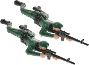 Boys Enhances Coordination recorder herbivore glimmer vogue organism Skills and Motor Development 2pcs Crawling Soldier Figures Educational Army Action Figures for Interactive Plaything for 