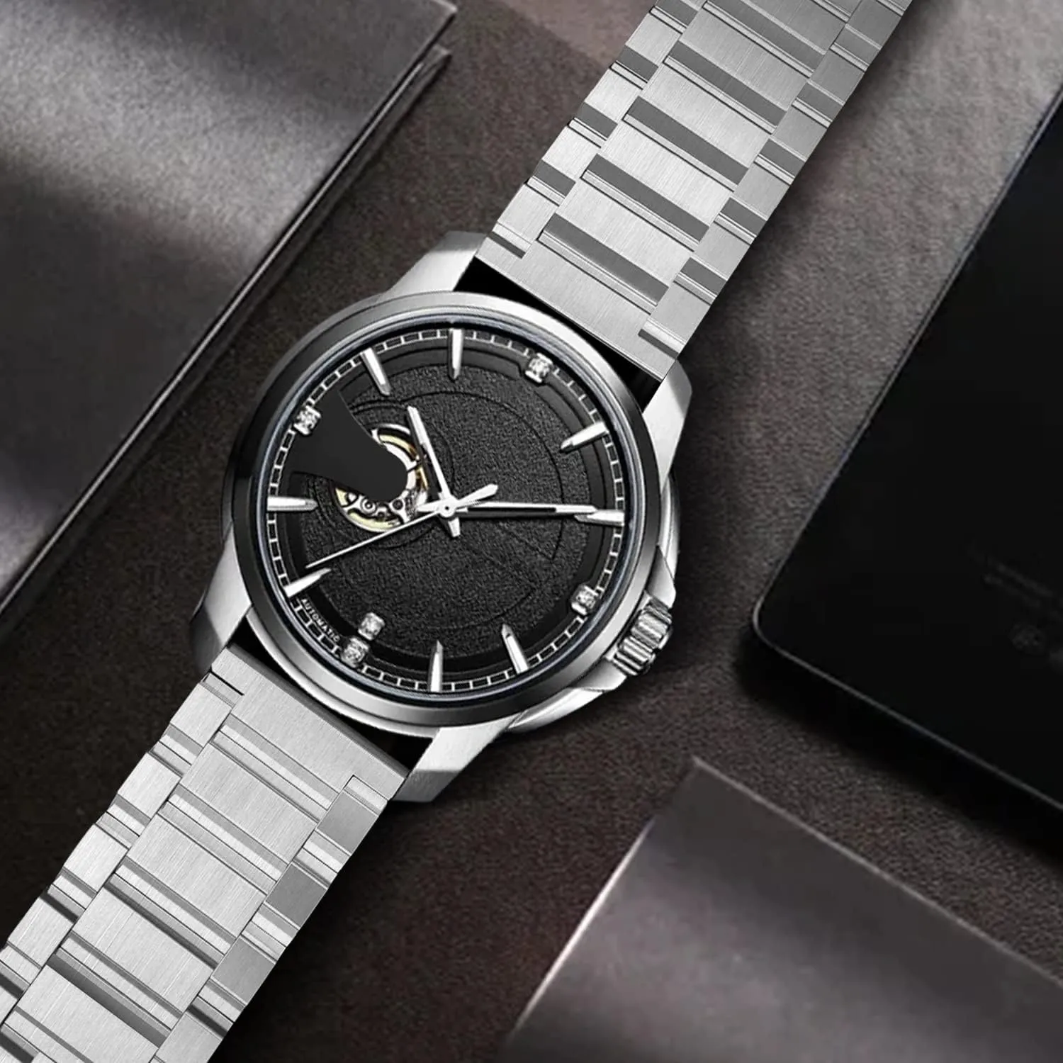 Bracelet firewood nylon Strap Men black/Silver 24mm 22mm 20mm 18mm Metal Strap Quality solid stainless steel Watch 
