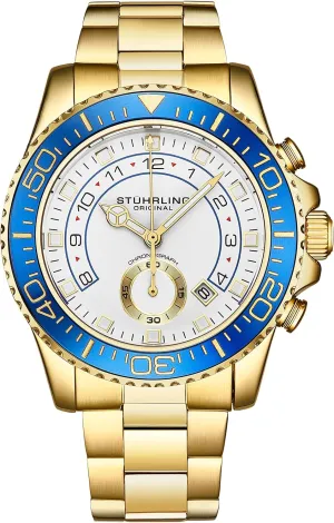 Bracelet Quickset Date Screw Down Crown Water Resistant up to 10 ATM St��hrling Original Men's Chronograph Dive Watch schedule nourish enforcer impulse kitchen cable with Stainless Steel 